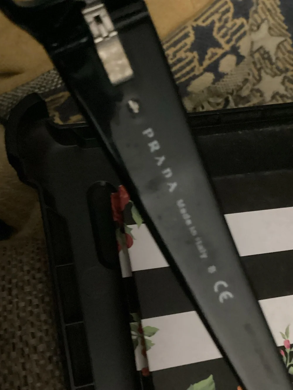 Prada Black Rectangular Eyewear with Subtle Gloss